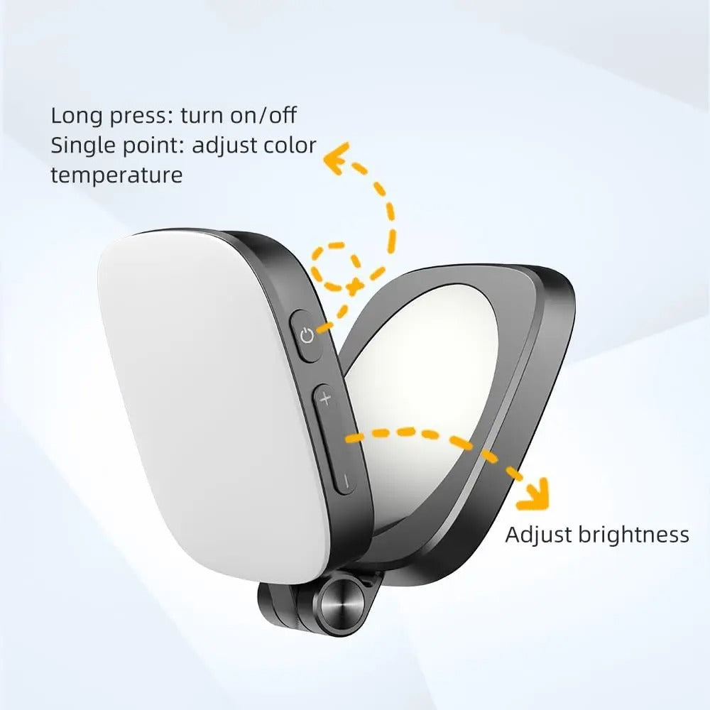 Mini Portable Magnetic Selfie Light with Mirror 360 Degree Flip