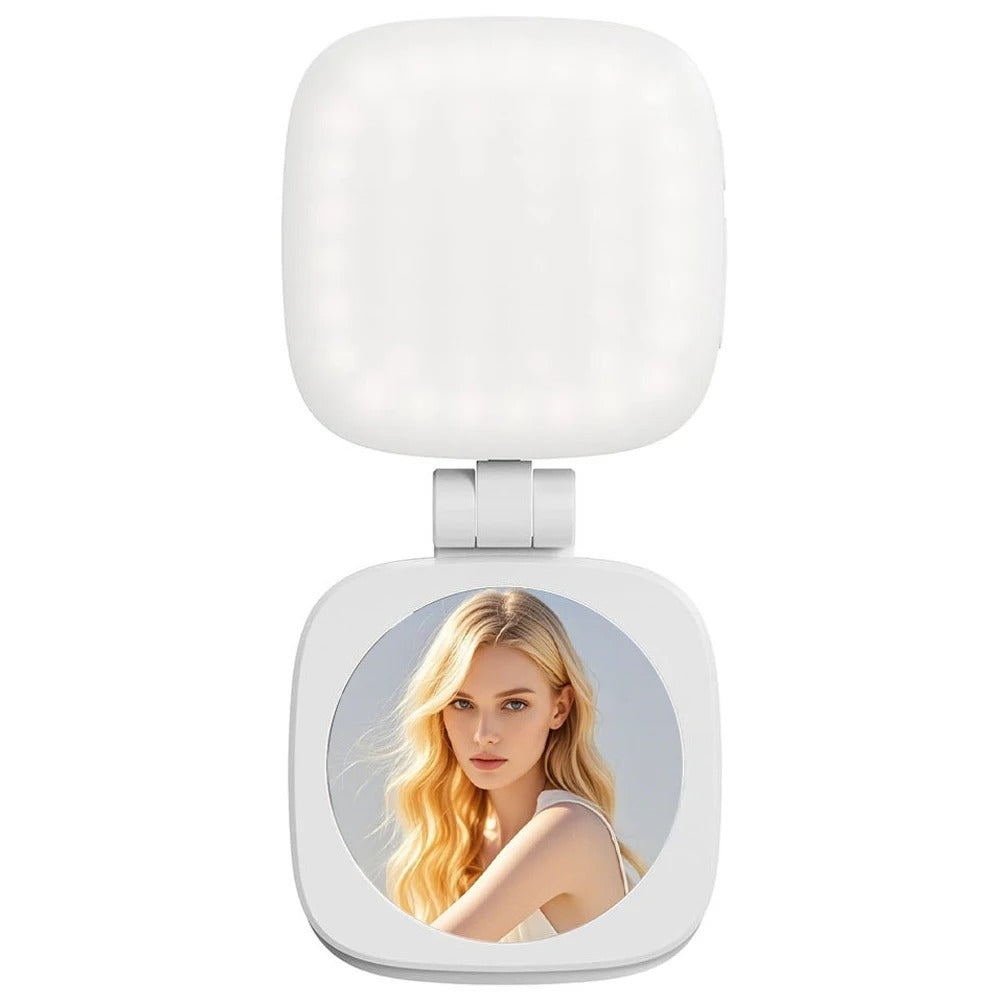 Mini Portable Magnetic Selfie Light with Mirror 360 Degree Flip