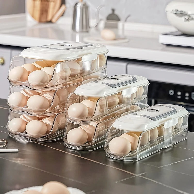 Multi-Layer Automatic Rolling Egg Box - Egg Dispenser