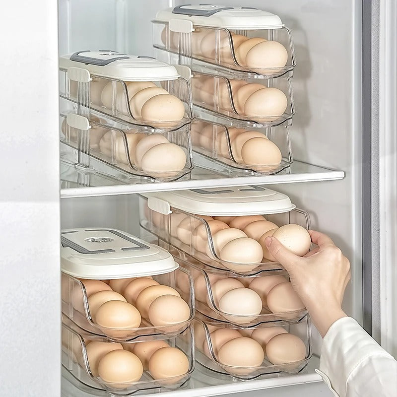 Multi-Layer Automatic Rolling Egg Box - Egg Dispenser