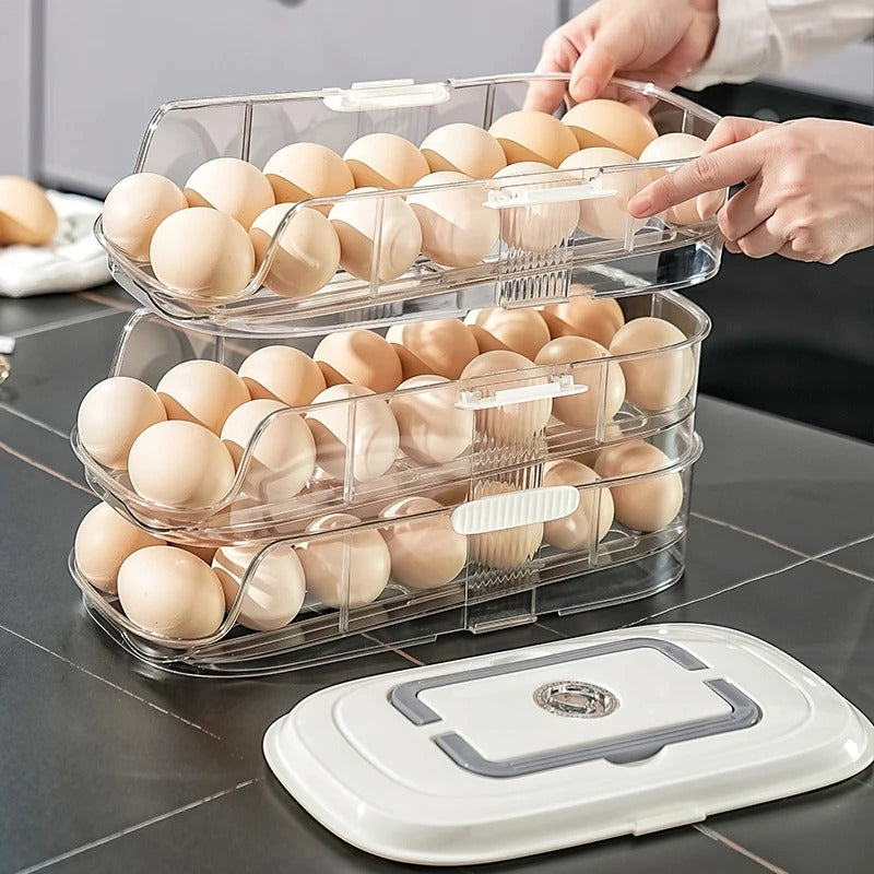 Multi-Layer Automatic Rolling Egg Box - Egg Dispenser